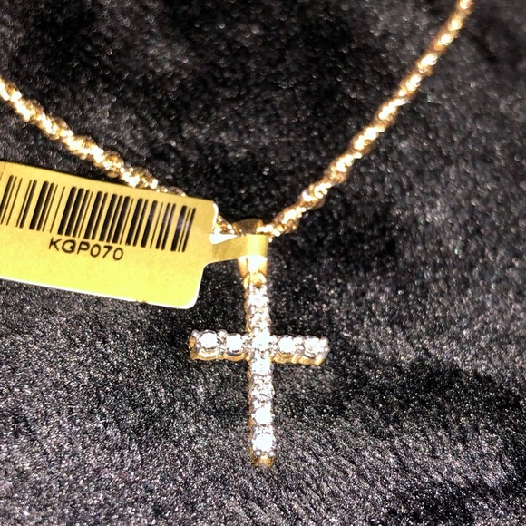 10k Solid Gold REAL Diamonds NOT CZ NOT PLATED WOW - Picture 4 of 9